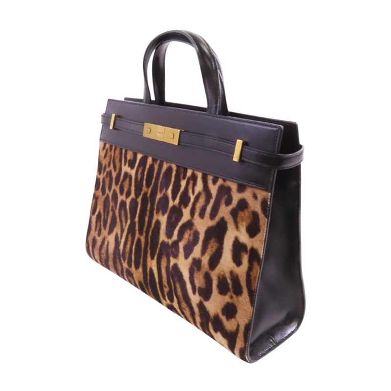 SAINT LAURENT 馬毛Manhattan金扣手挽肩背兩用袋-2