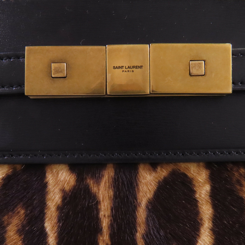 SAINT LAURENT 馬毛Manhattan金扣手挽肩背兩用袋-8