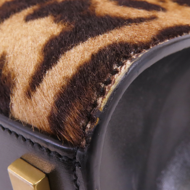 SAINT LAURENT 馬毛Manhattan金扣手挽肩背兩用袋-11