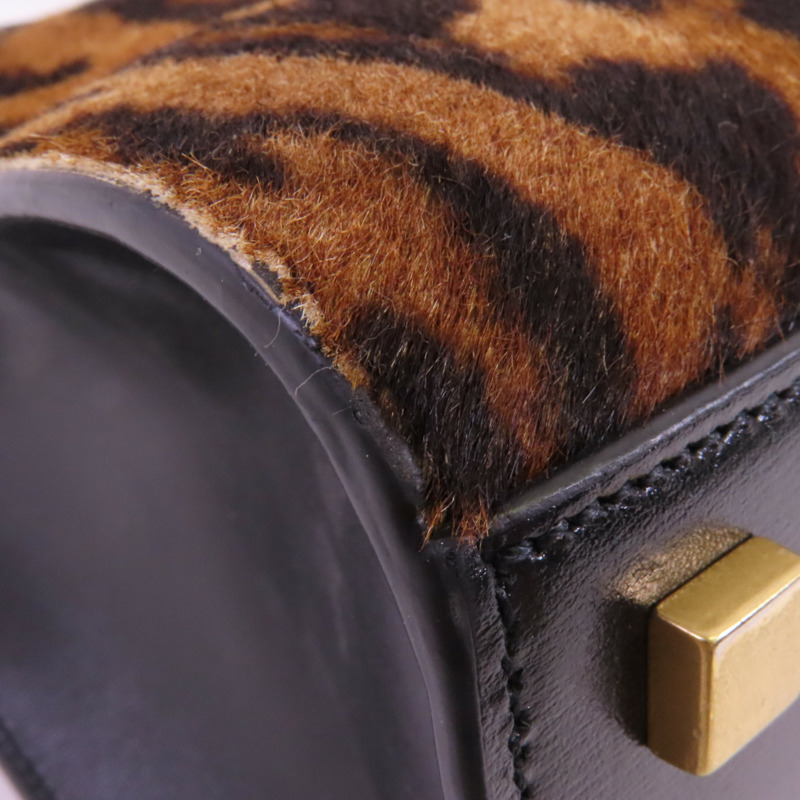 SAINT LAURENT 馬毛Manhattan金扣手挽肩背兩用袋-12