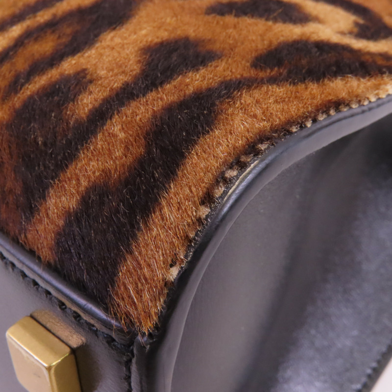 SAINT LAURENT 馬毛Manhattan金扣手挽肩背兩用袋-13