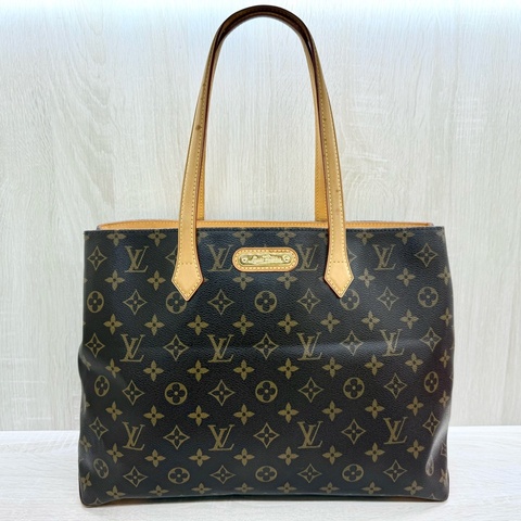 LV原花金牌Wilshire MM肩背托特包/M45644