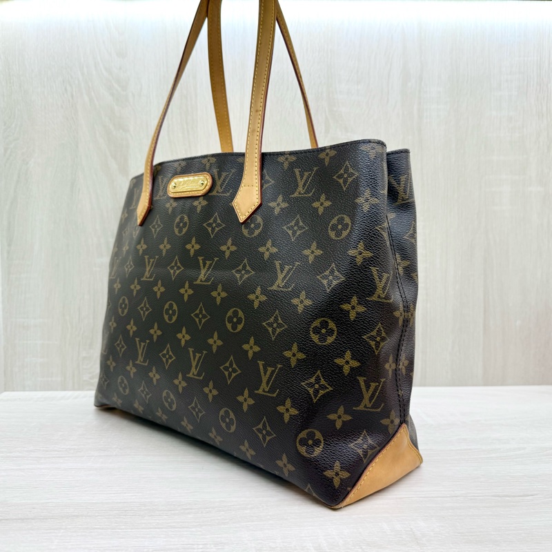 LV原花金牌Wilshire MM肩背托特包/M45644-2