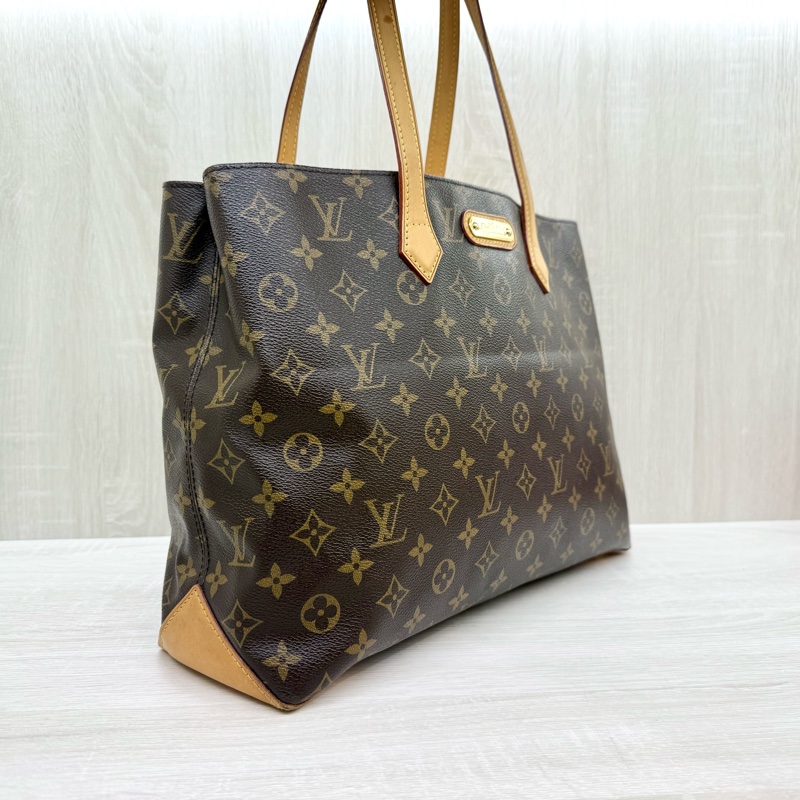 LV原花金牌Wilshire MM肩背托特包/M45644-3