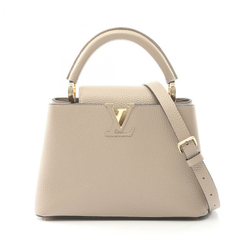 路易威登 Capucine BB 單肩手提包 M94634 Taurillon 皮革 Galet 二手