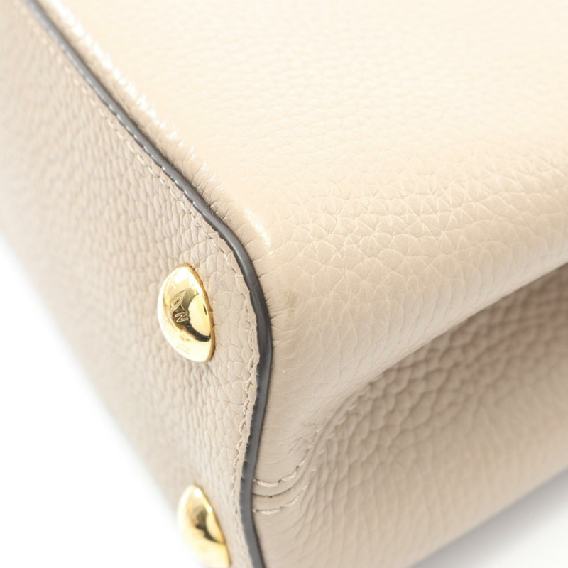 路易威登 Capucine BB 單肩手提包 M94634 Taurillon 皮革 Galet 二手-5