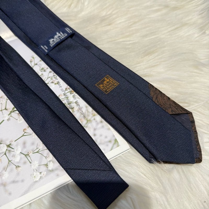 全新 愛馬仕 絕版獅子領帶-3