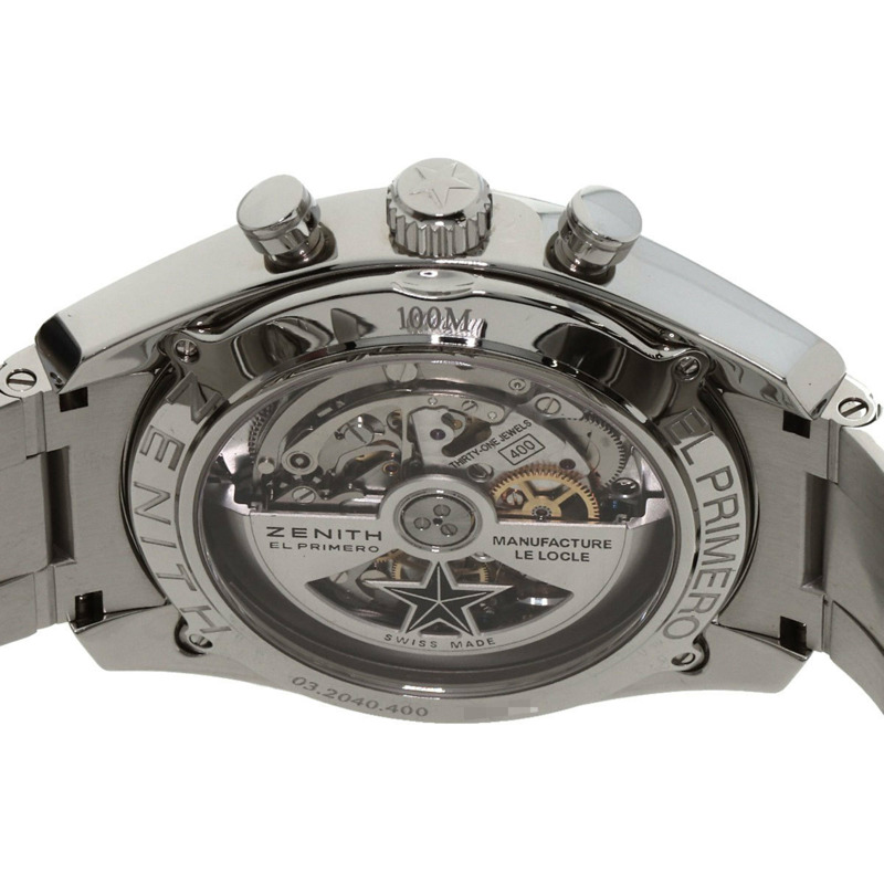 真力時 03.2040.400/01 El Primero 36000VPH 不鏽鋼男士腕錶-6