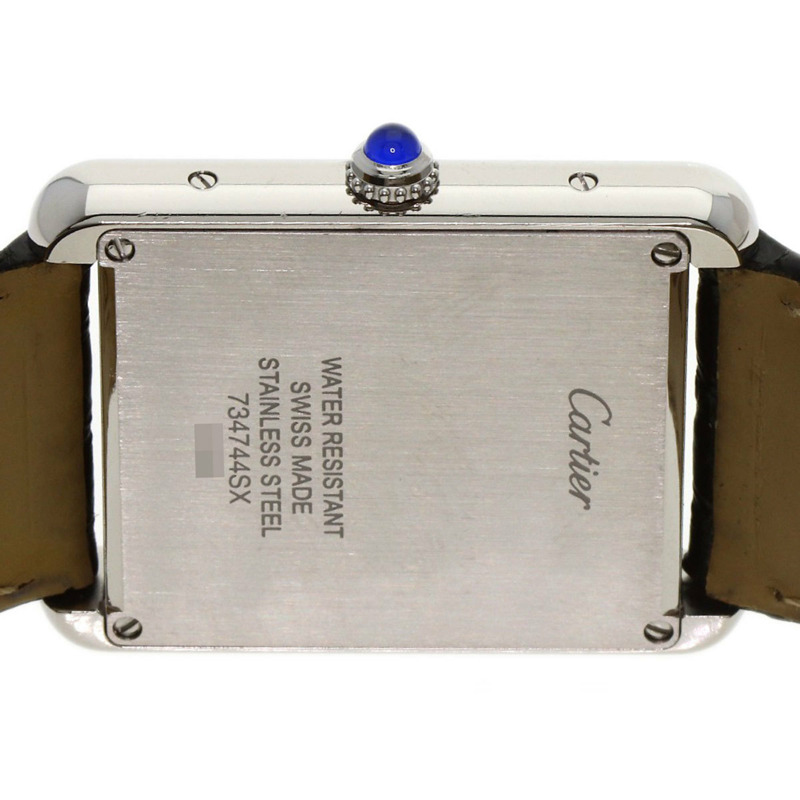 卡地亞 Tank Solo LM W5200003 男士精鋼/皮革腕錶-6