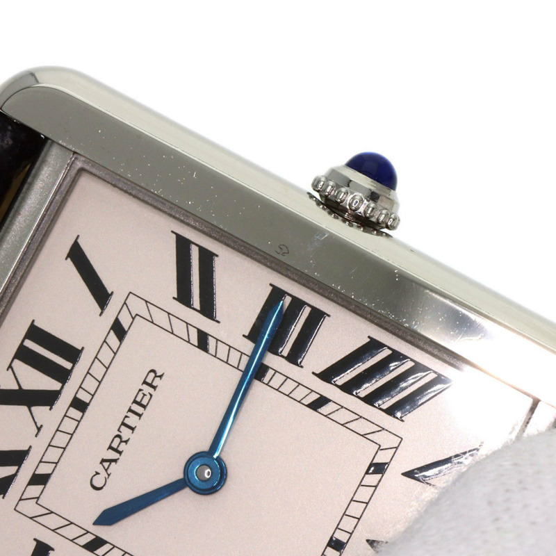 卡地亞 Tank Solo LM W5200003 男士精鋼/皮革腕錶-17