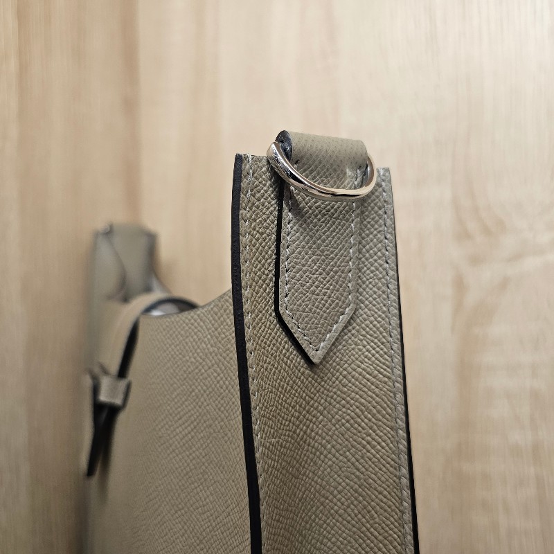 [超甜價愛馬仕聖誕獻禮🎁] Hermes大象灰銀釦Evelyne Sellier29肩斜背包-3