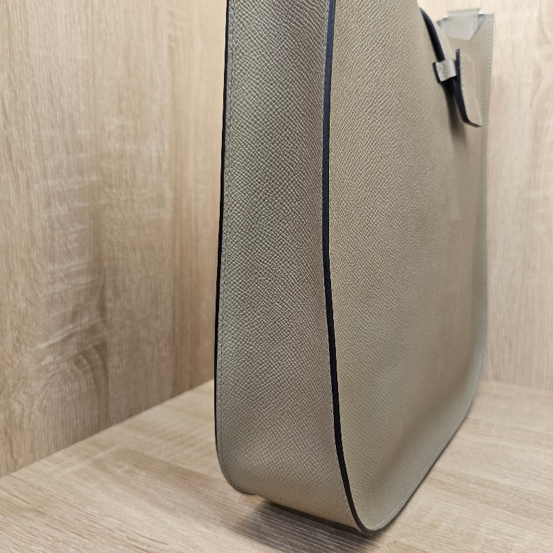 [超甜價愛馬仕聖誕獻禮🎁] Hermes大象灰銀釦Evelyne Sellier29肩斜背包-8