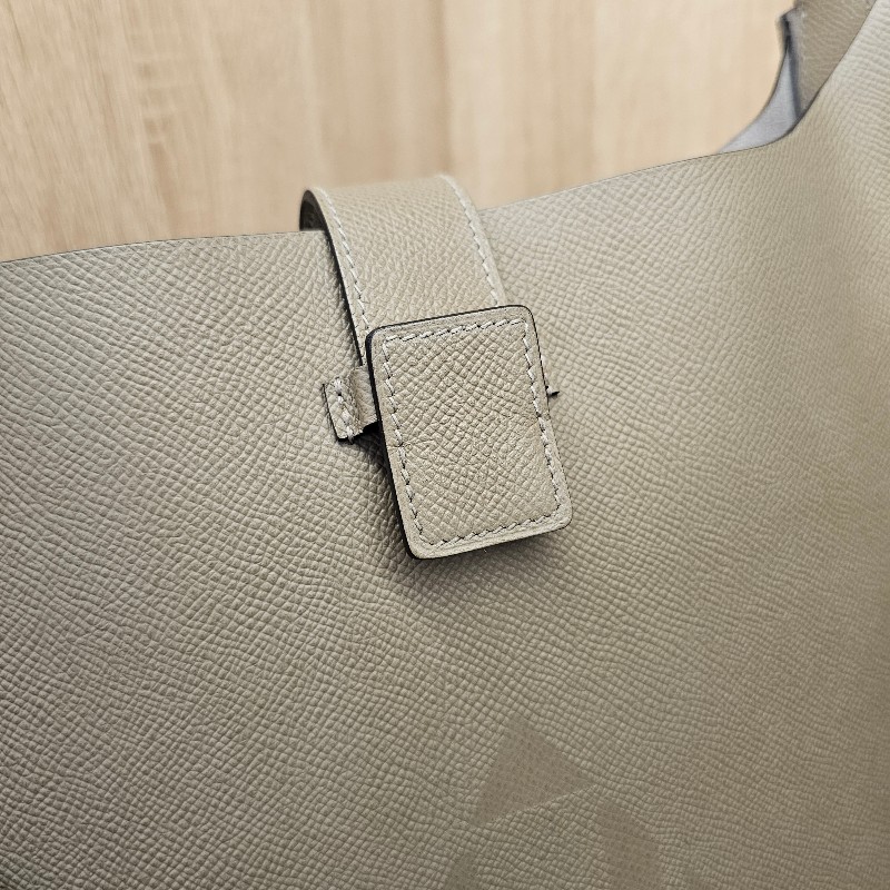 [超甜價愛馬仕聖誕獻禮🎁] Hermes大象灰銀釦Evelyne Sellier29肩斜背包-11