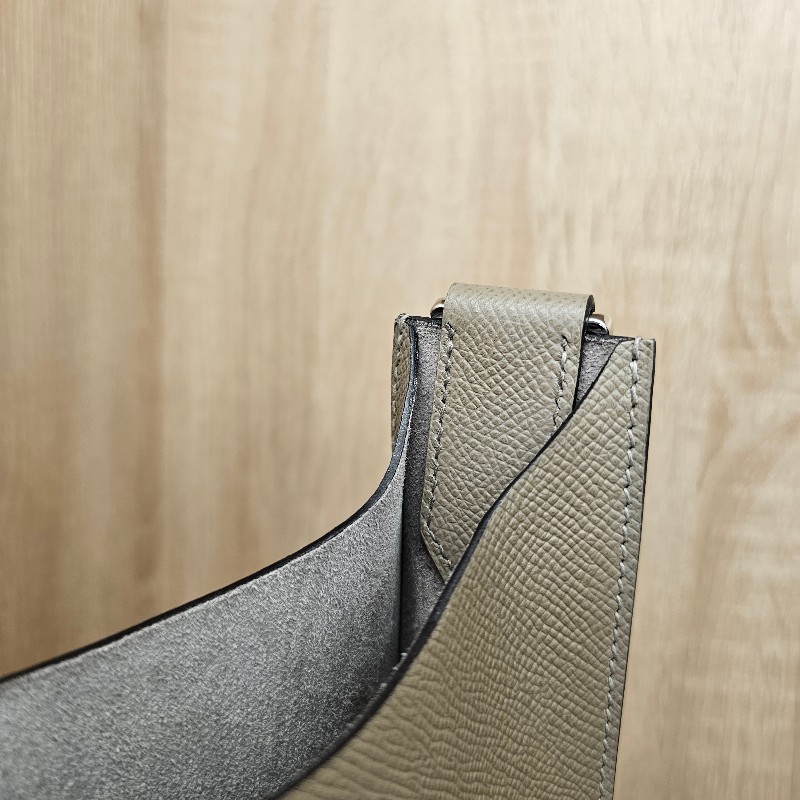 [超甜價愛馬仕聖誕獻禮🎁] Hermes大象灰銀釦Evelyne Sellier29肩斜背包-12