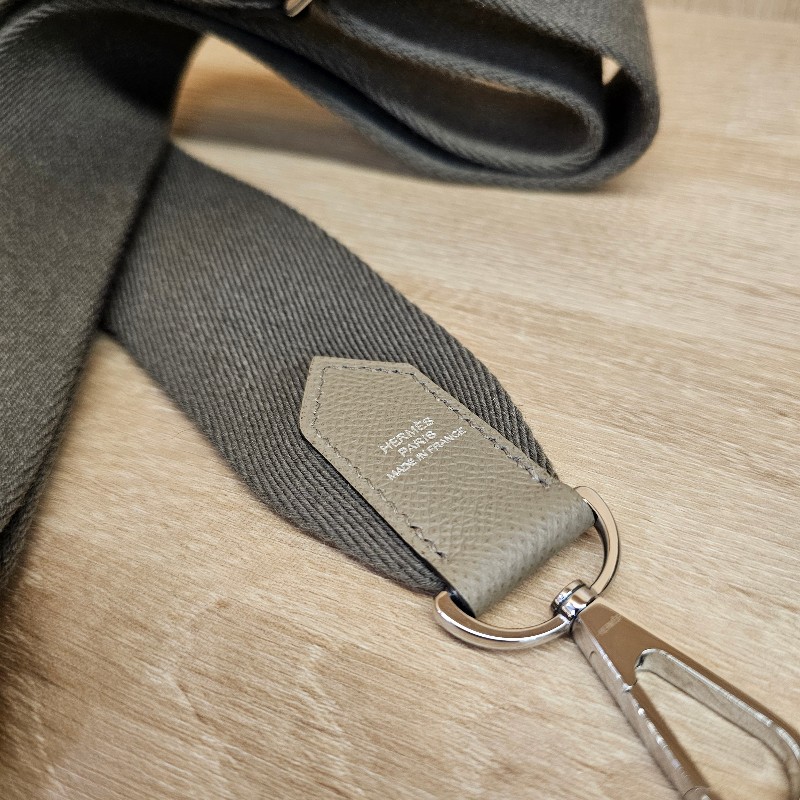 [超甜價愛馬仕聖誕獻禮🎁] Hermes大象灰銀釦Evelyne Sellier29肩斜背包-20