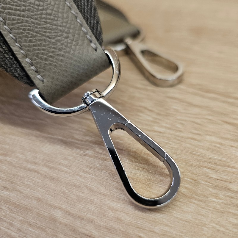 [超甜價愛馬仕聖誕獻禮🎁] Hermes大象灰銀釦Evelyne Sellier29肩斜背包-23