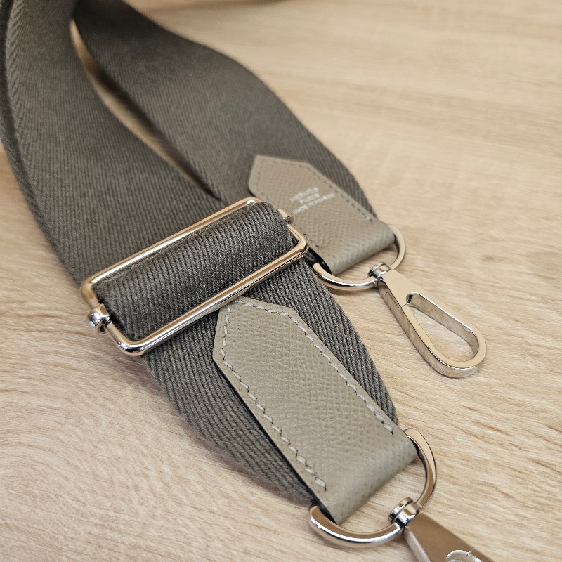 [超甜價愛馬仕聖誕獻禮🎁] Hermes大象灰銀釦Evelyne Sellier29肩斜背包-24