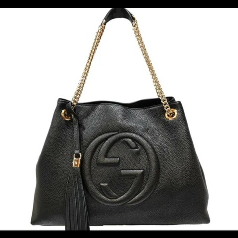 GUCCI 古馳 536196 經典SOHO系列流蘇雙鍊手提包