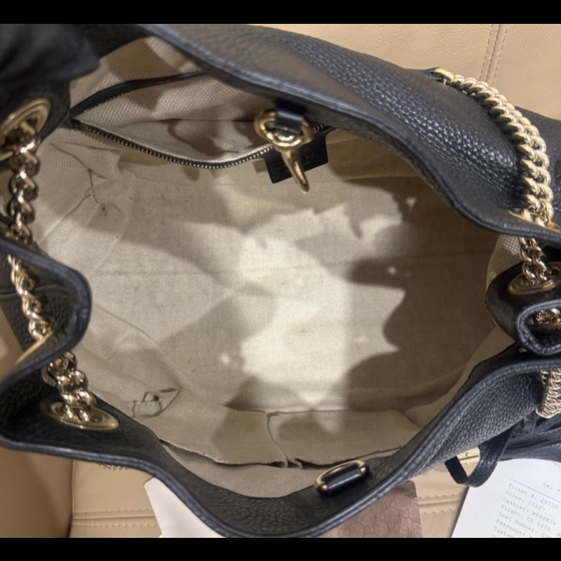 GUCCI 古馳（有購證） 536196 經典SOHO系列流蘇雙鍊手提包-9