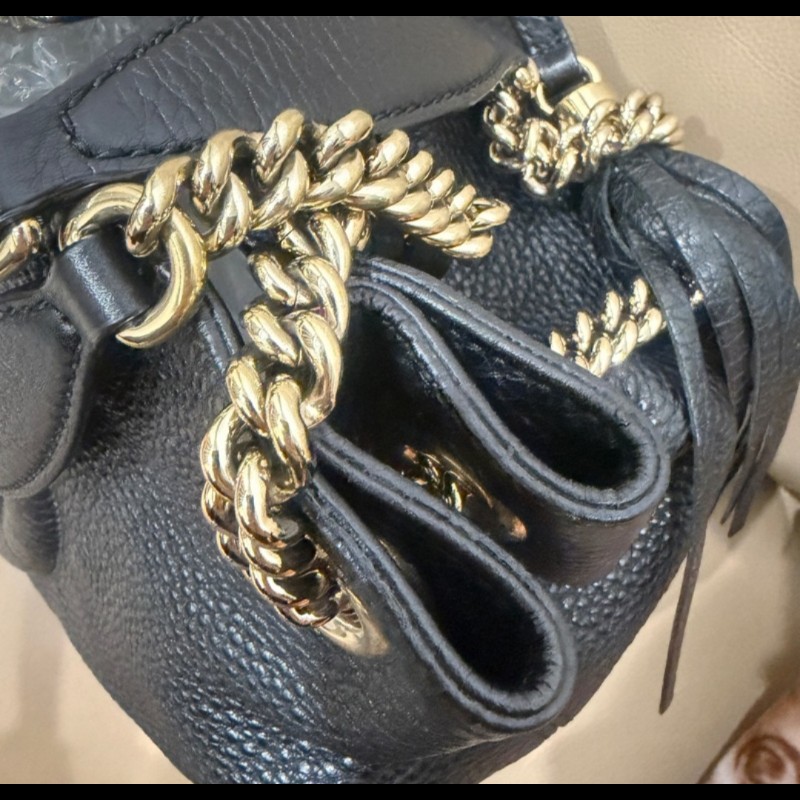 GUCCI 古馳（有購證） 536196 經典SOHO系列流蘇雙鍊手提包-14