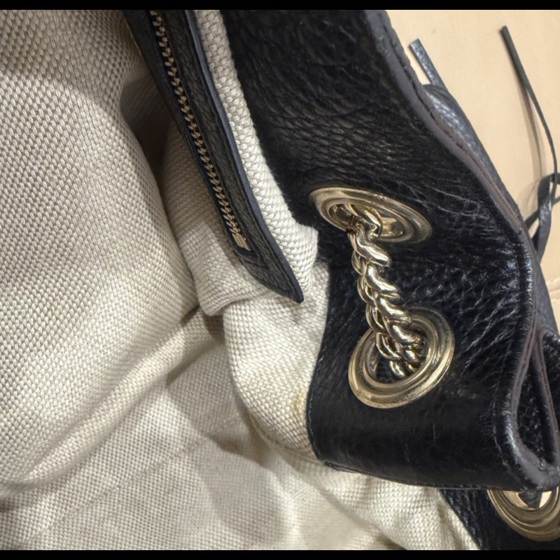 GUCCI 古馳（有購證） 536196 經典SOHO系列流蘇雙鍊手提包-15