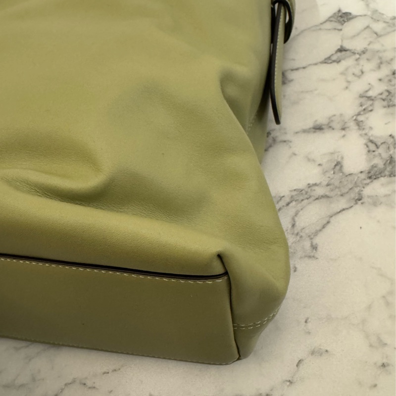 Gucci牛油果綠金馬銜釦單肩包-6