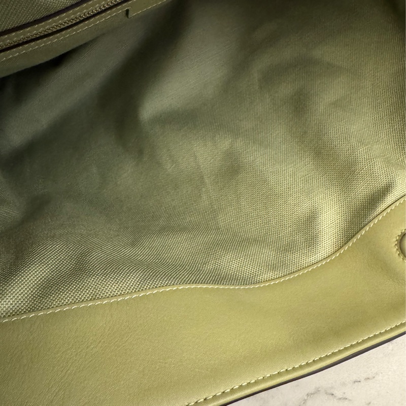 Gucci牛油果綠金馬銜釦單肩包-26