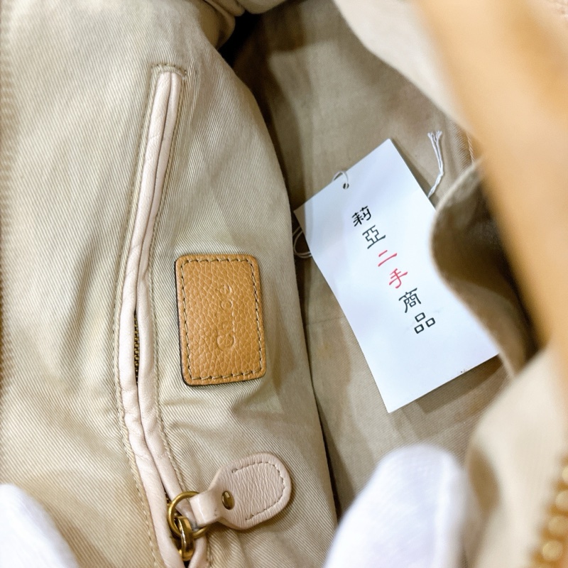 莉亞精品♡ Chloe Paraty 棕牛皮手提斜背包 二手-17