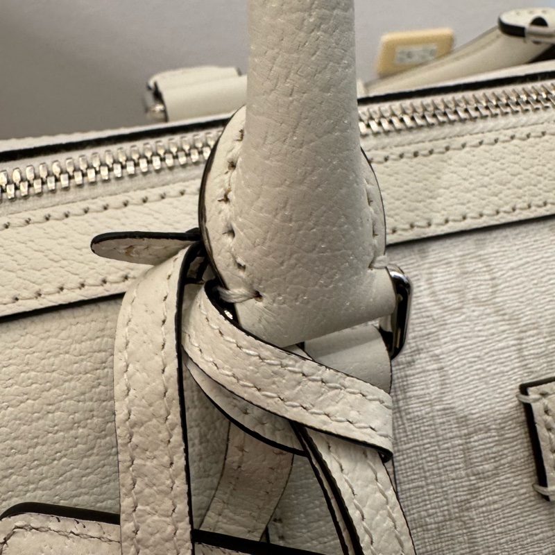 Gucci白pvc/皮革波士頓手提兩用包-19