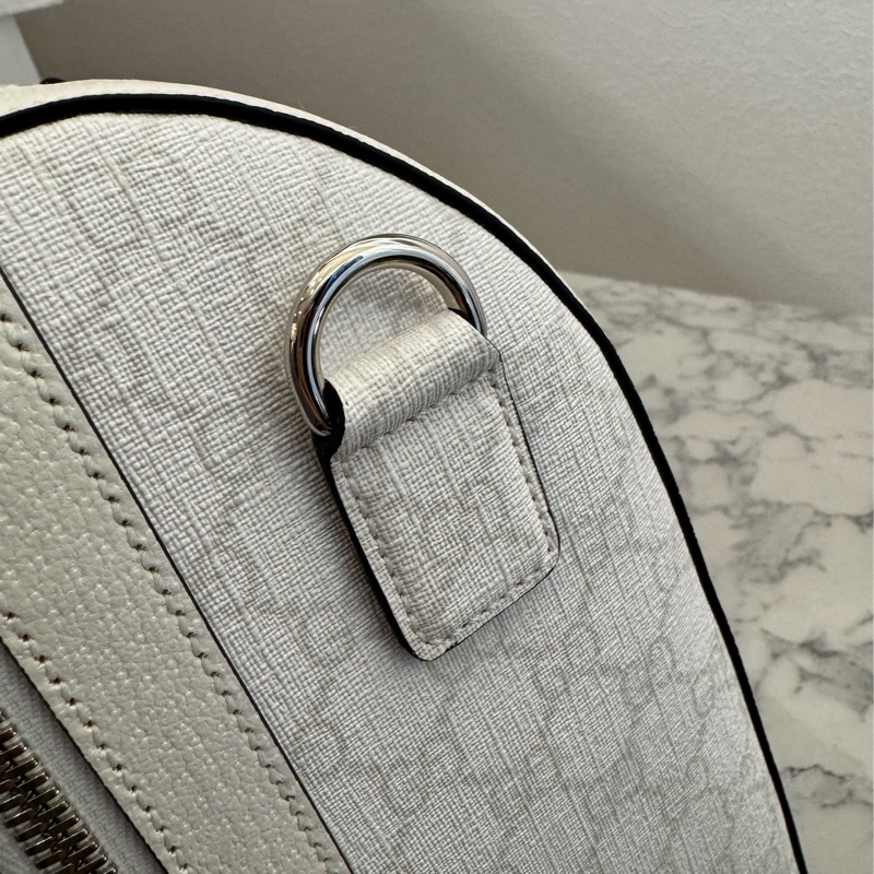 Gucci白pvc/皮革波士頓手提兩用包-21