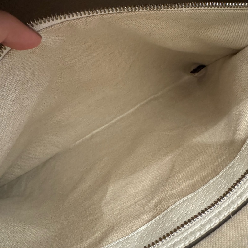 Gucci白pvc/皮革波士頓手提兩用包-38