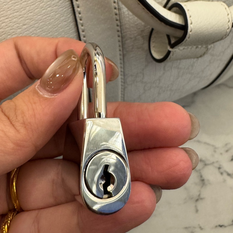 Gucci白pvc/皮革波士頓手提兩用包-40