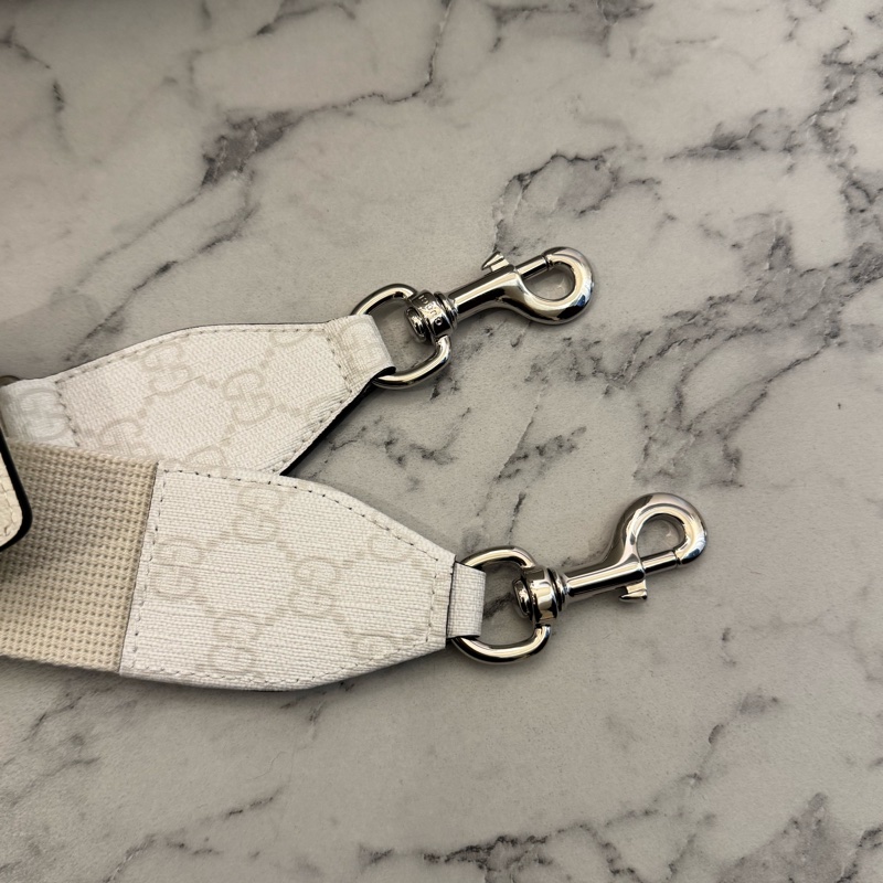 Gucci白pvc/皮革波士頓手提兩用包-46