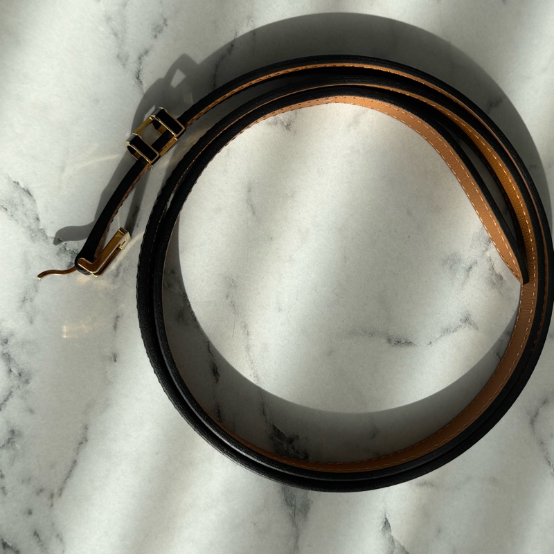 Hermes黑金H pop皮帶90cm-11