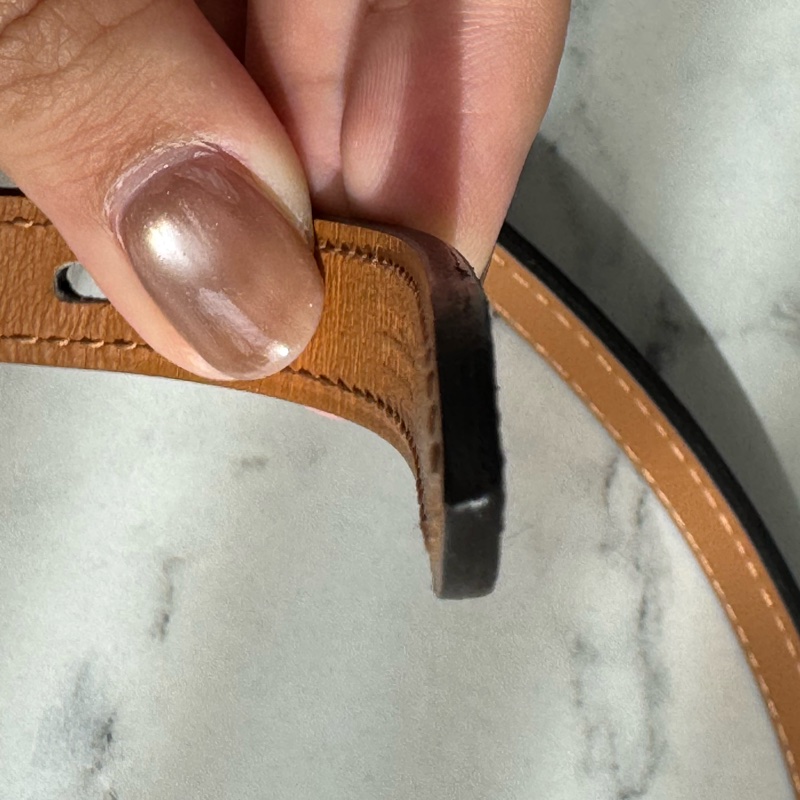 Hermes黑金H pop皮帶90cm-12