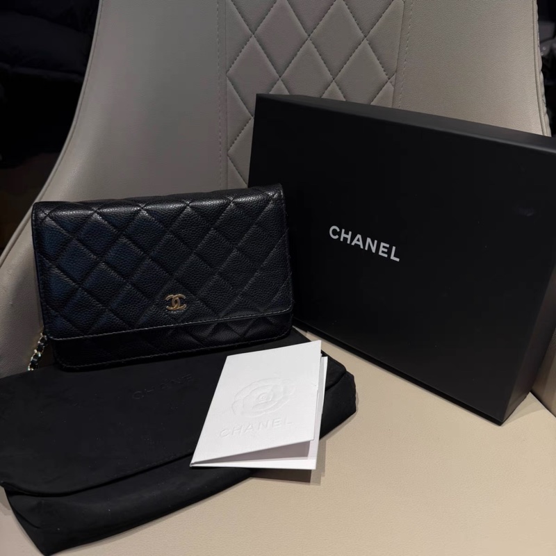CHANEL WOC TIMELESS/wallet on chain caviar-0