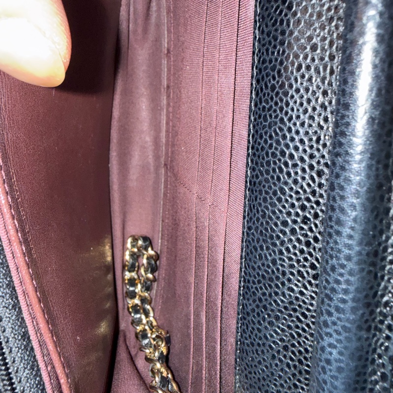 CHANEL WOC TIMELESS/wallet on chain caviar-5