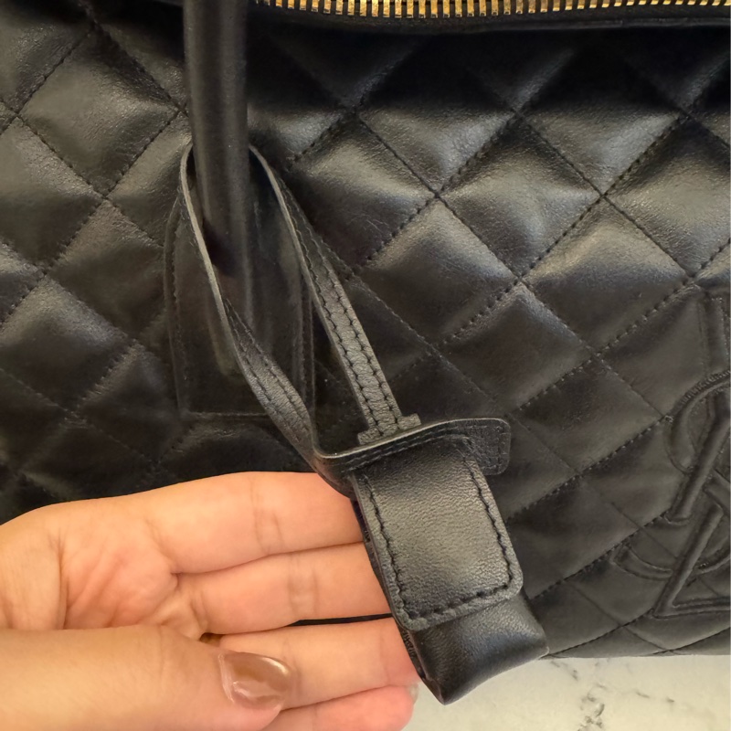 Ysl 黑荔枝黑logo機場包 Rosa同款✨✨-15