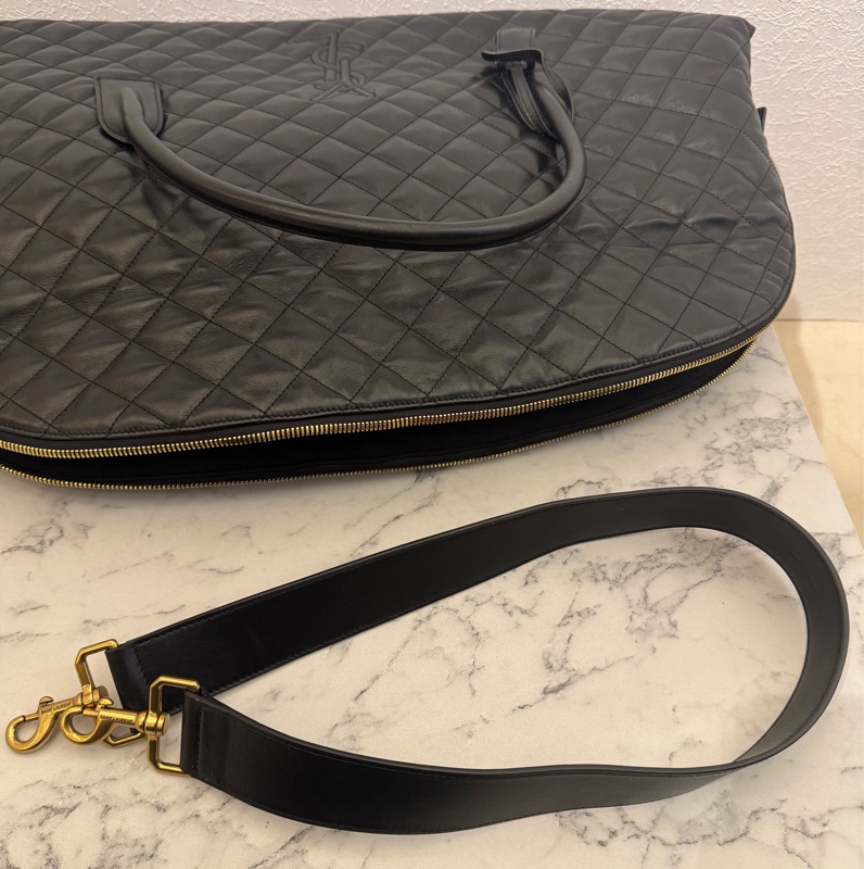 Ysl 黑荔枝黑logo機場包 Rosa同款✨✨-36