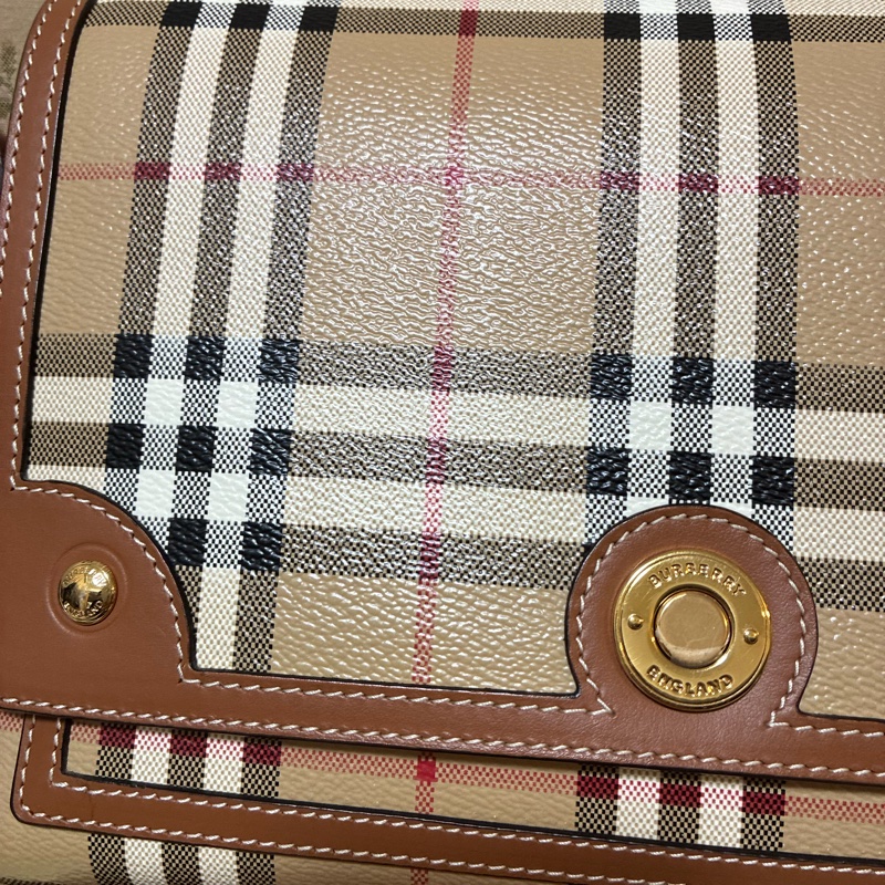 有購證 Burberry 經典格紋 肩背 掀蓋包-2