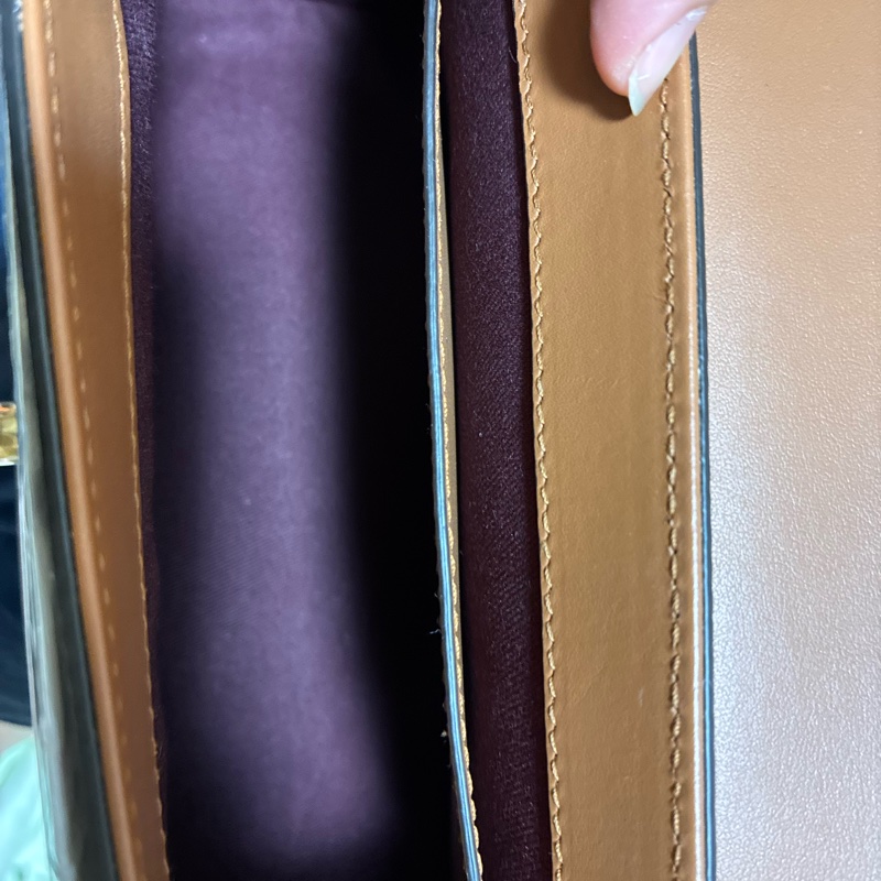 有購證 Burberry 經典格紋 肩背 掀蓋包-8