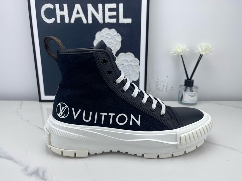 Louis vuitton路易威登 LV Squad 黑白帆布高幫厚底鞋 37.5碼 98新-6