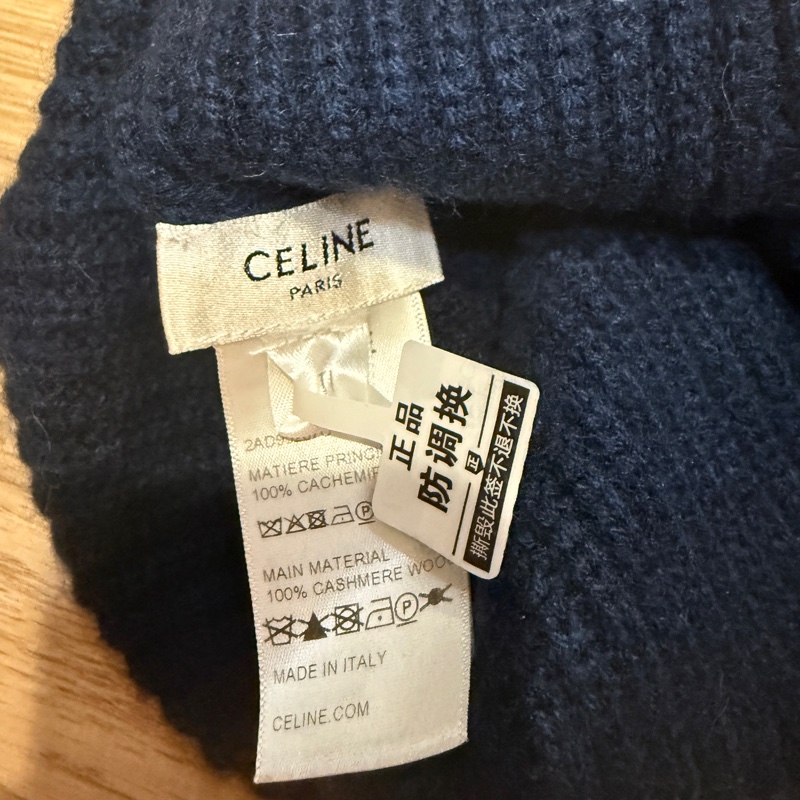 CELINE 凱旋門毛帽 Lisa同款 藏藍色-4