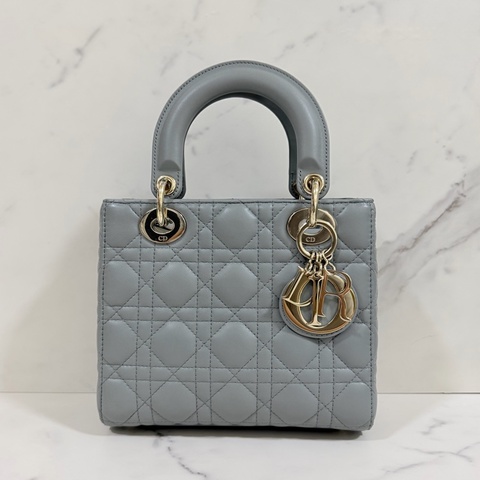 ®️Dior Lady 黛妃包4格款 大象灰色