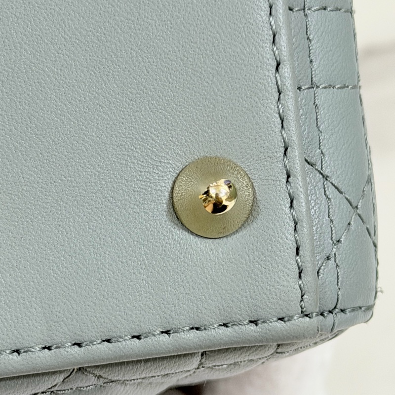 ®️Dior Lady 黛妃包4格款 大象灰色-24