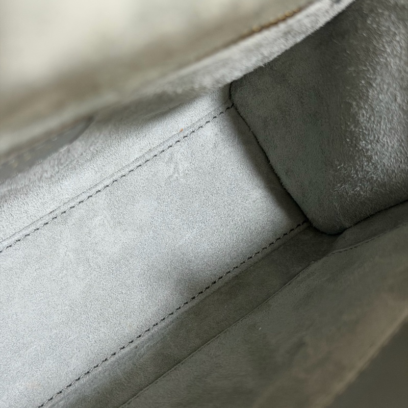 ®️Dior Lady 黛妃包4格款 大象灰色-28