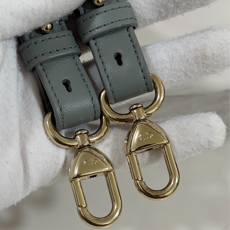 ®️Dior Lady 黛妃包4格款 大象灰色-35