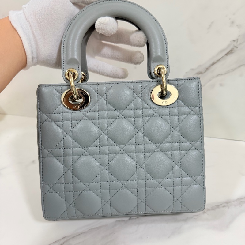 🎆迎新年只要$80,000🔥 Dior Lady 黛妃包4格款 大象灰色-2