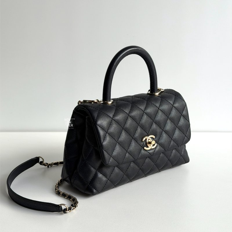 99新🆕Chanel 香奈兒 Coco Handle 小號 黑金-1