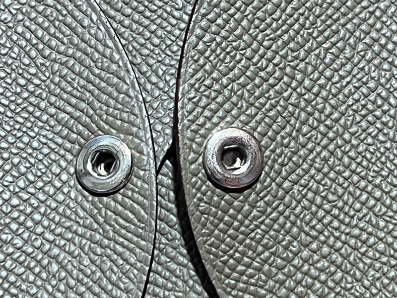 Hermes Calvi Duo 愛馬仕零錢卡包 epsom W刻 大象灰-13